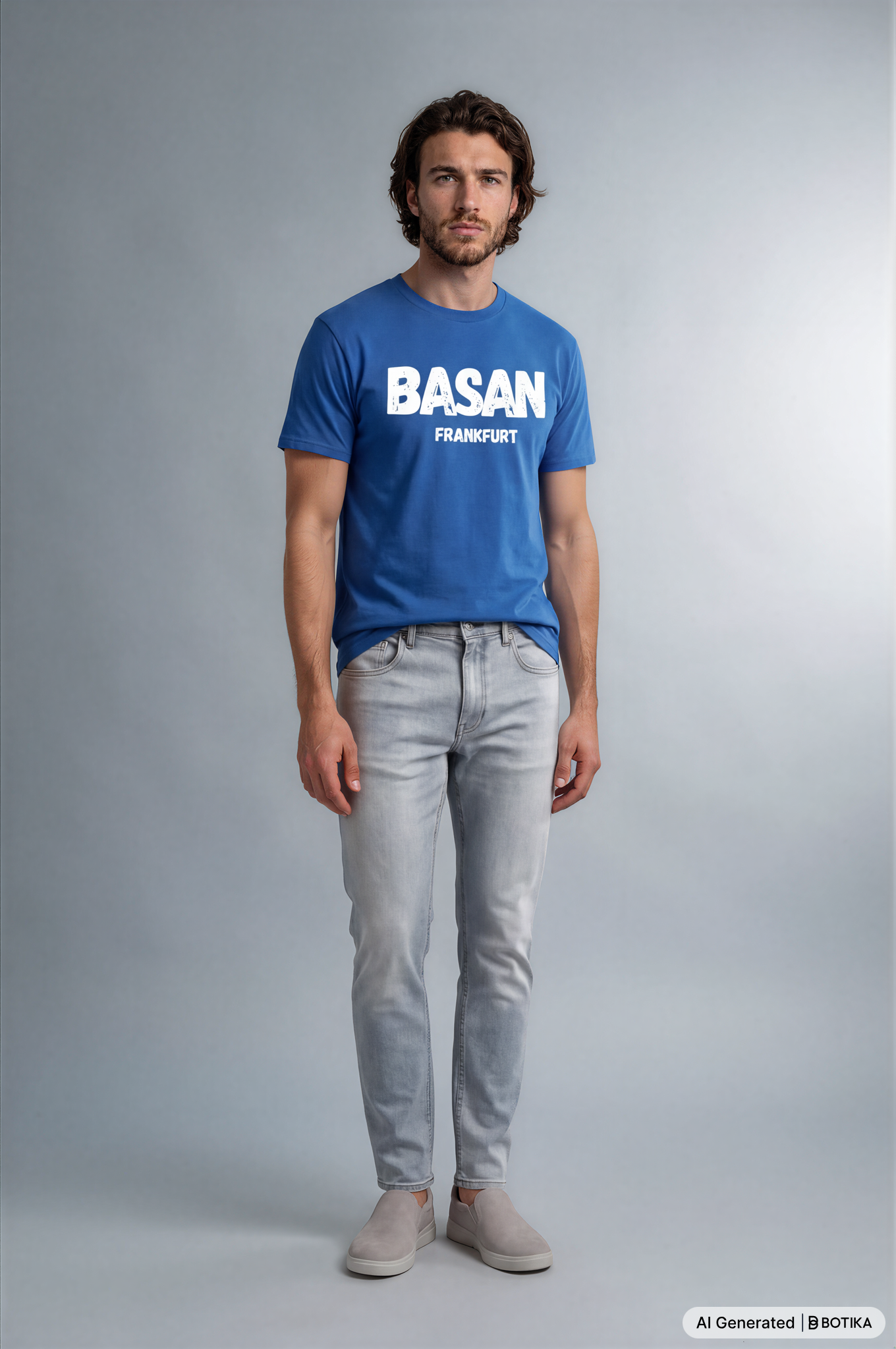 Basan Slim „Frankfurt“ T-Shirt (Royal ) - Basanstreetwear