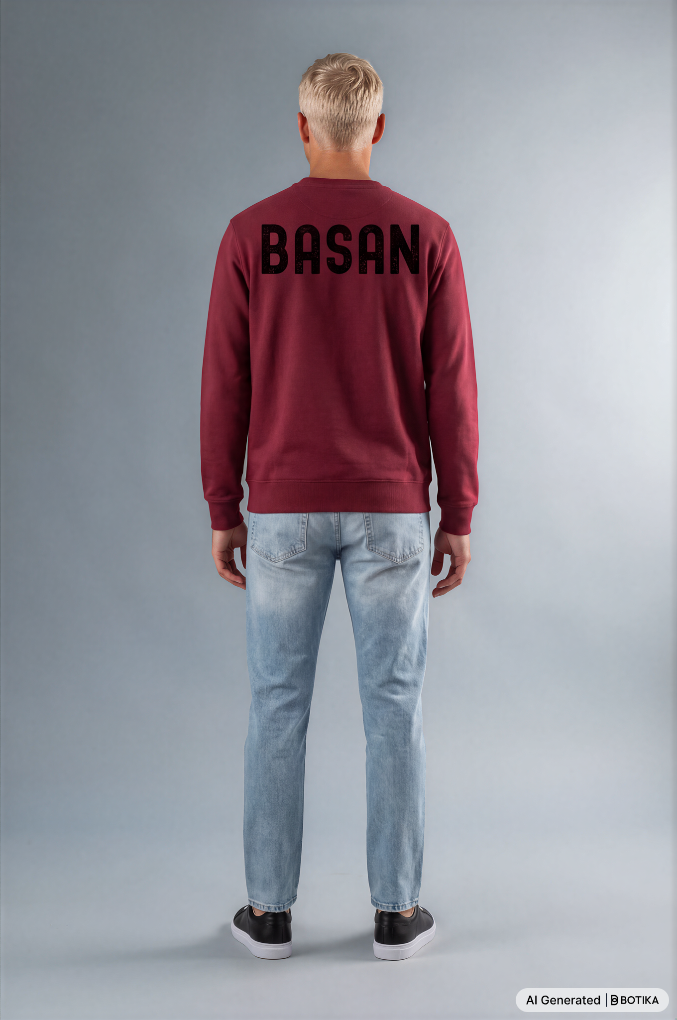 Basan Burgundy Sweatshirt - Basanstreetwear