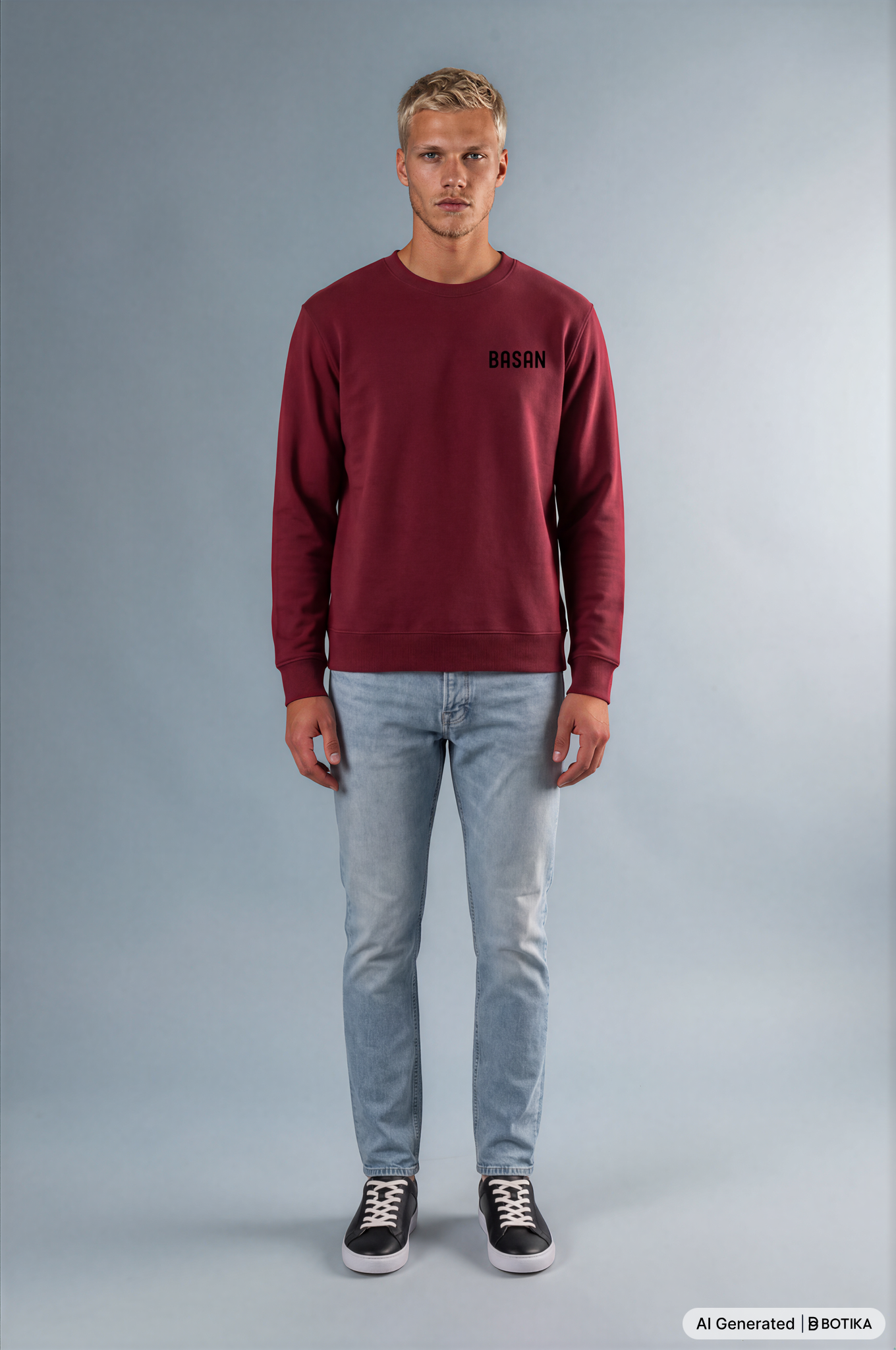 Basan Burgundy Sweatshirt - Basanstreetwear
