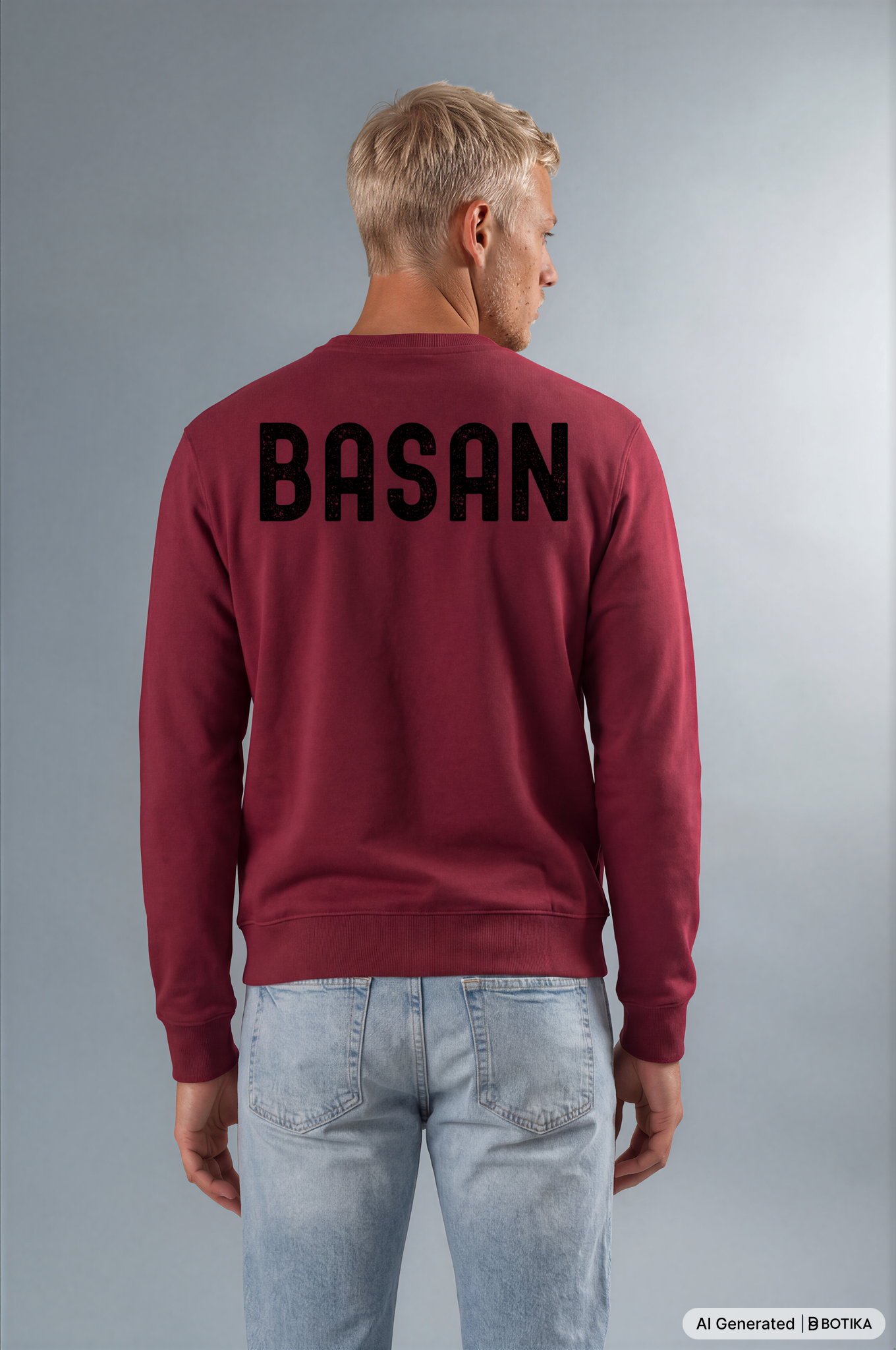 Basan Burgundy Sweatshirt - Basanstreetwear