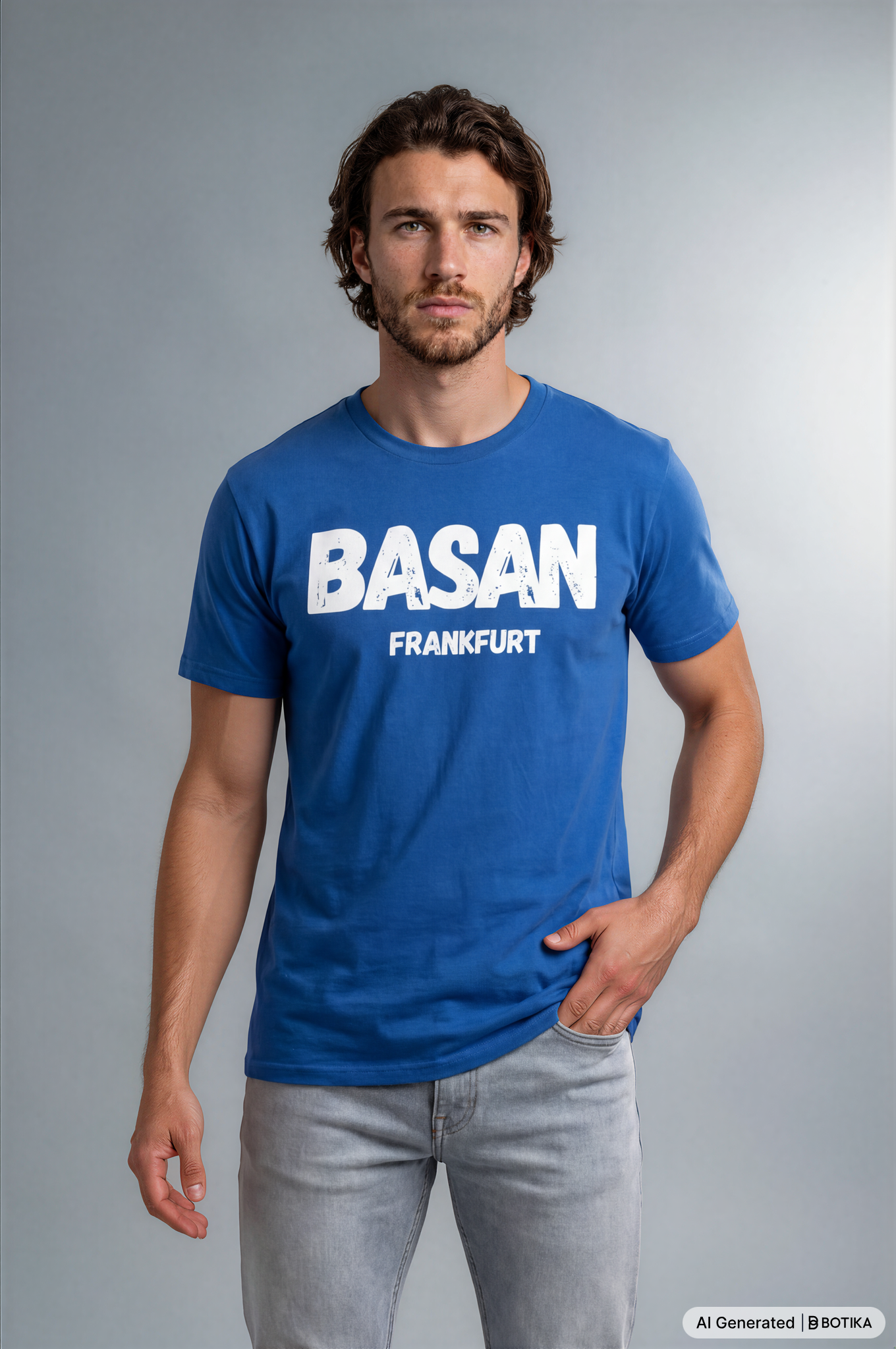Basan Slim „Frankfurt“ T-Shirt (Royal ) - Basanstreetwear