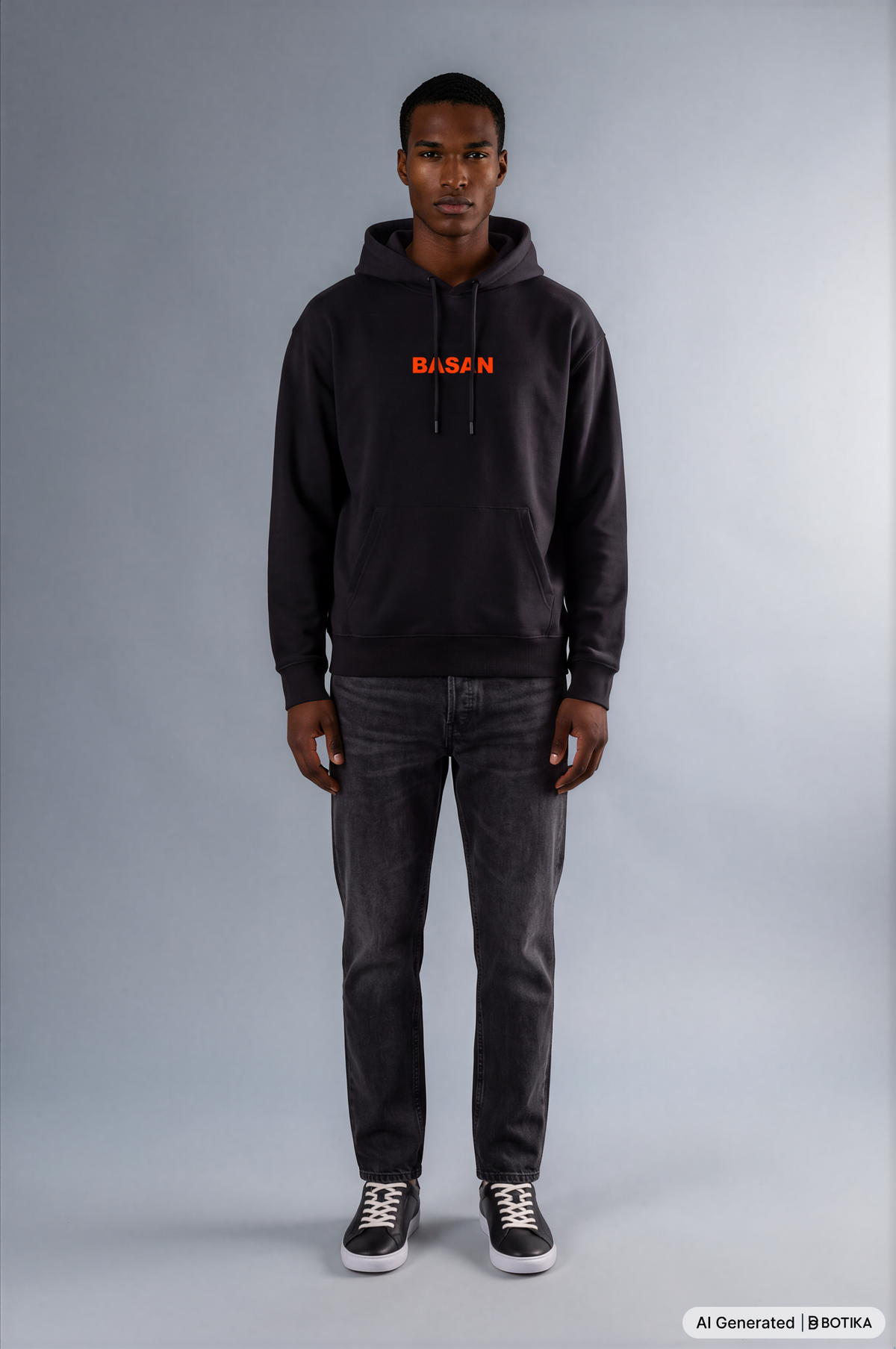 Basan Majestic Red Hoodie (Black) - Basanstreetwear