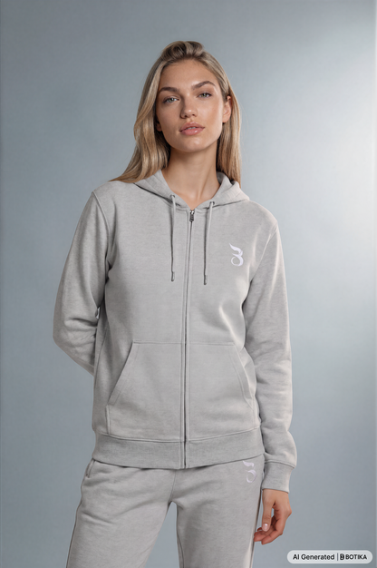 Basan Grey Zipper - Basanstreetwear