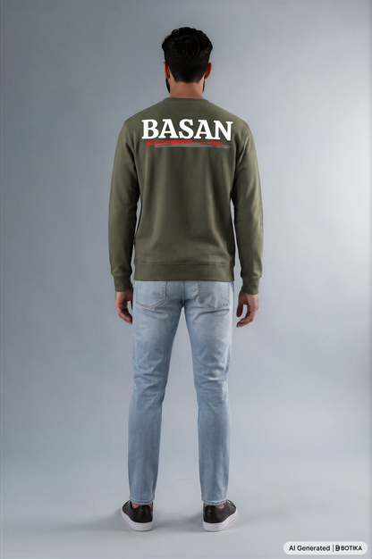 Basan Khaki Sweatshirt - Basanstreetwear