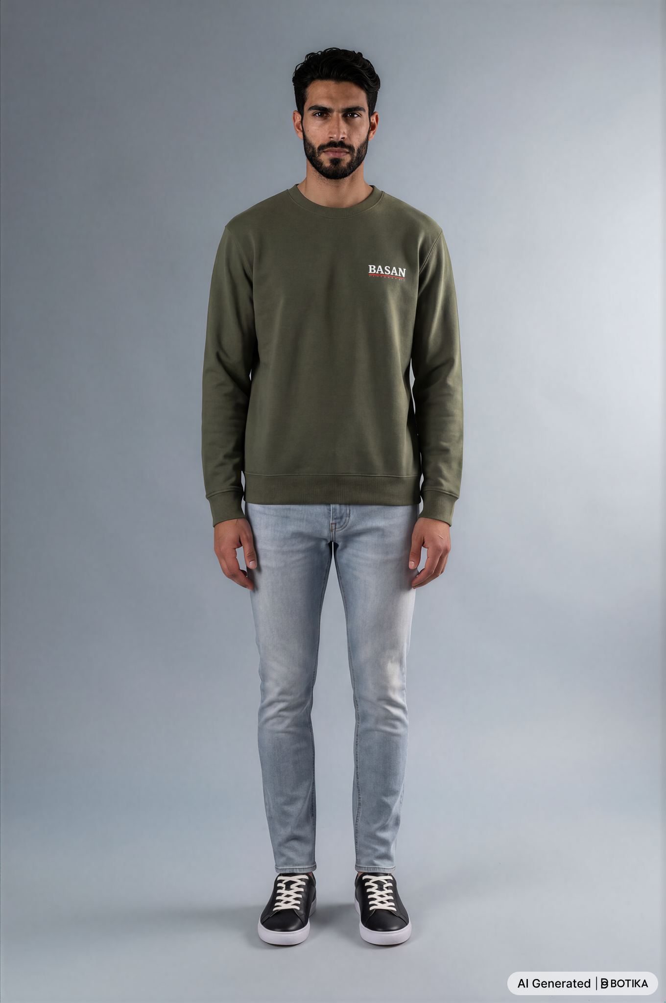 Basan Khaki Sweatshirt - Basanstreetwear