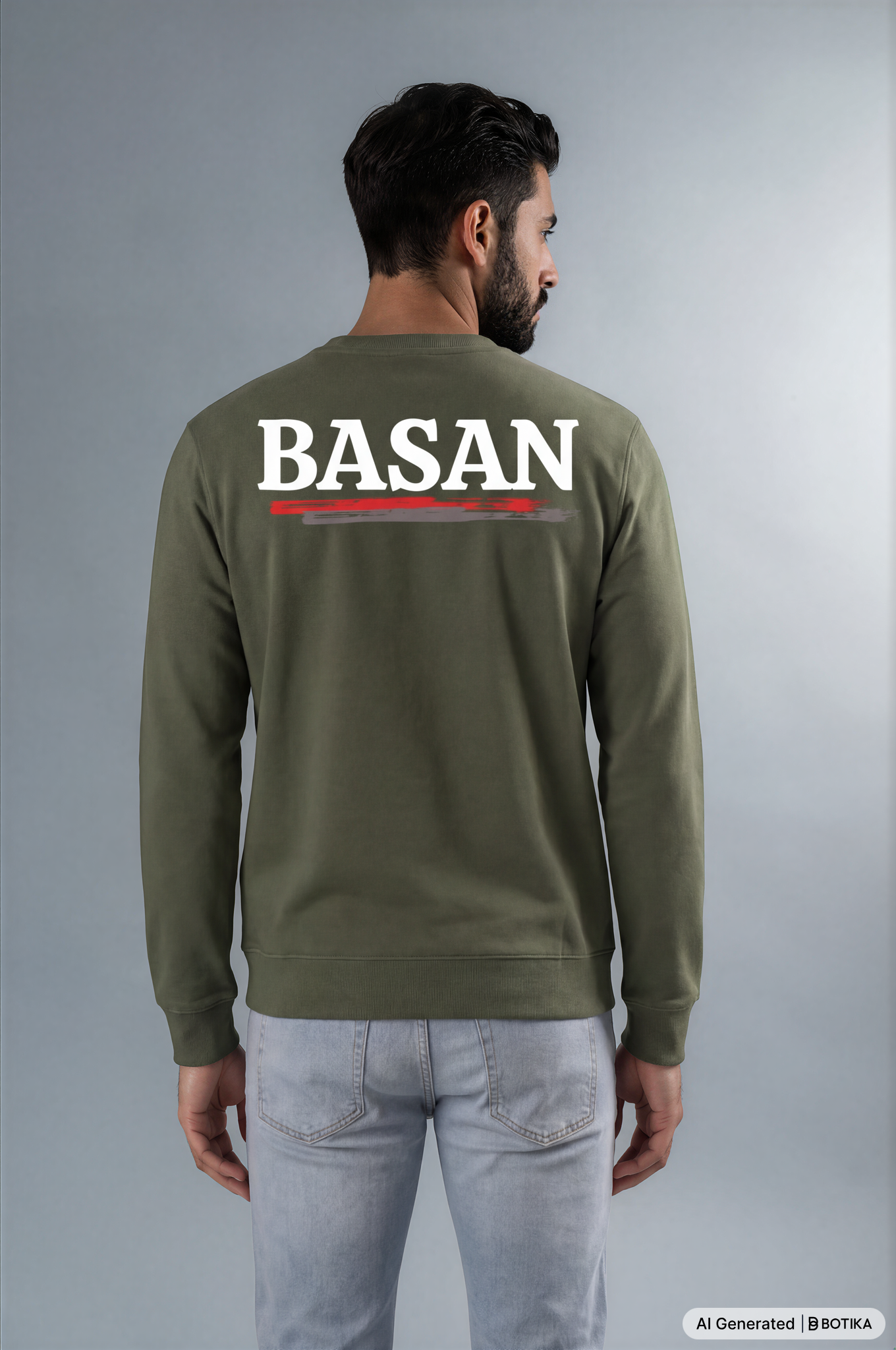 Basan Khaki Sweatshirt - Basanstreetwear