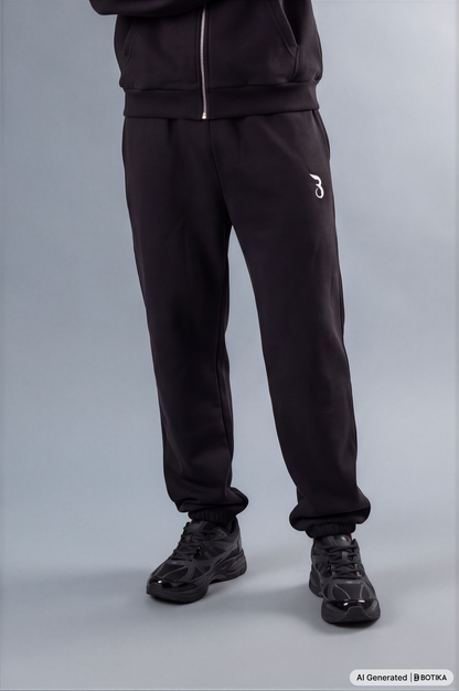 Fluffy Sweatpants Black - Basanstreetwear