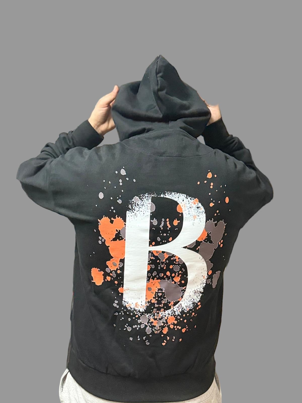 Basan majestic B Hoodie Black red - Basanstreetwear