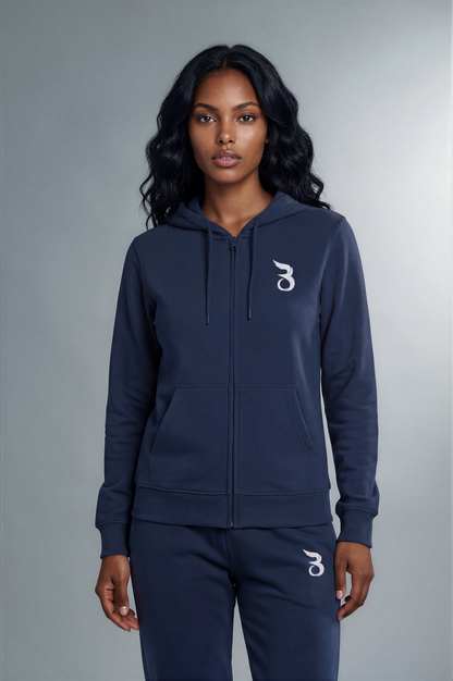 Basan Navy Zipper