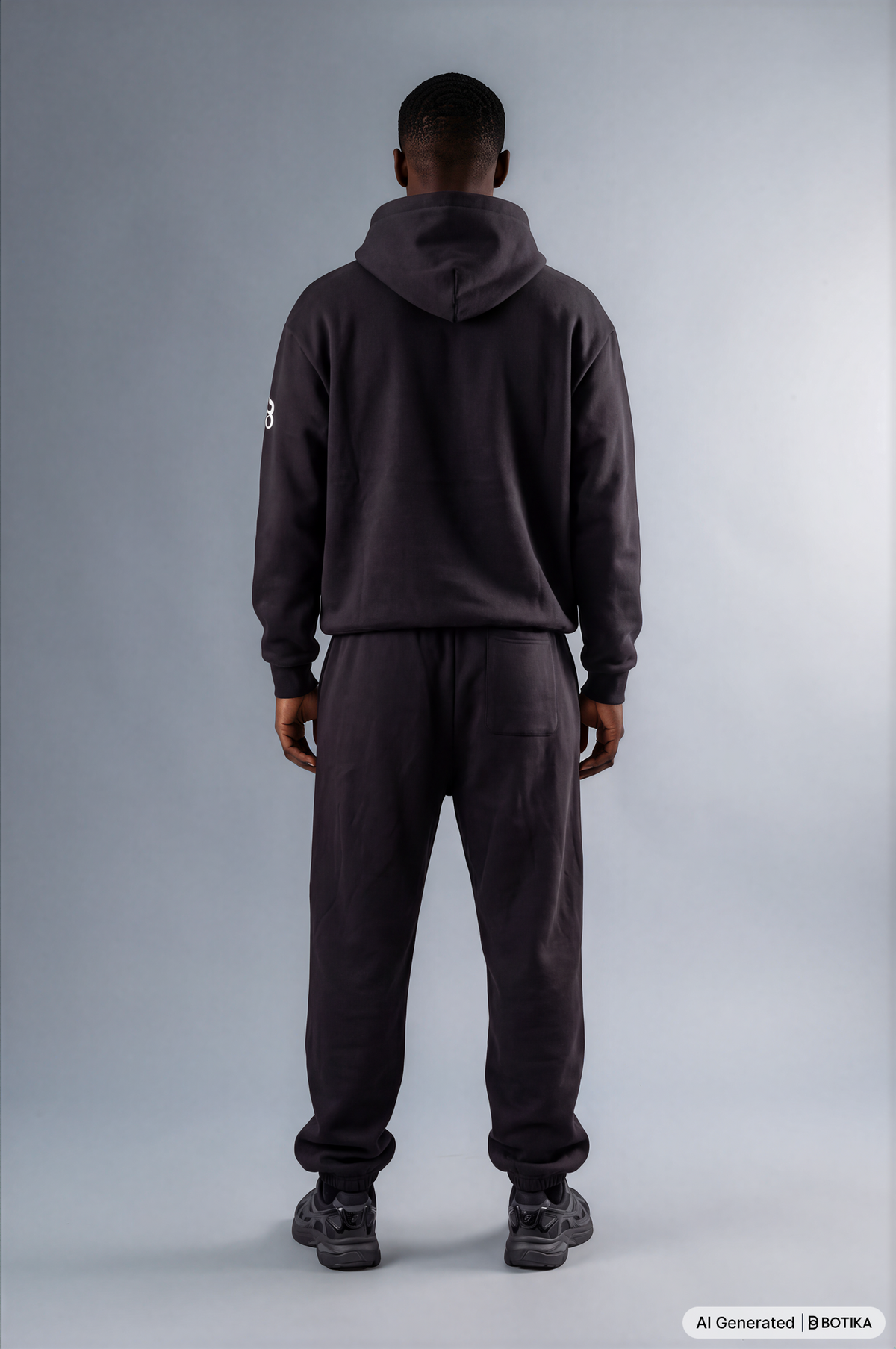 Fluffy Zip Hoodie Black - Basanstreetwear
