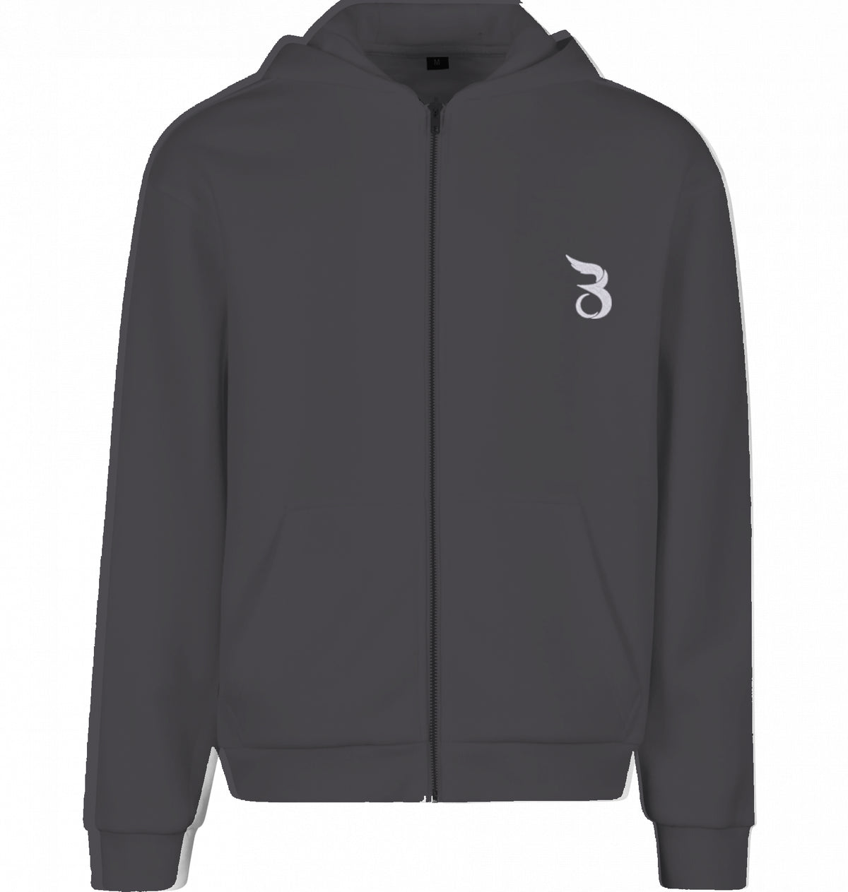 Fluffy ZIP Hoodie grey - Basanstreetwear