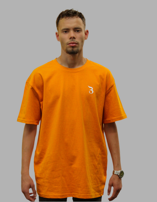 Basan Logo Oversize T-shirt Orange - Basanstreetwear