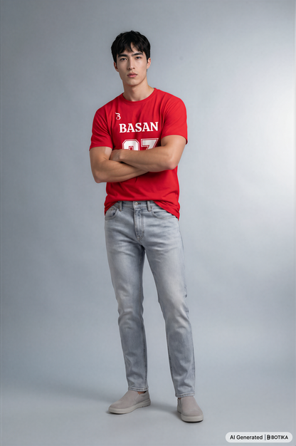 Basan Heavy Oversize T-Shirt Red - Basanstreetwear