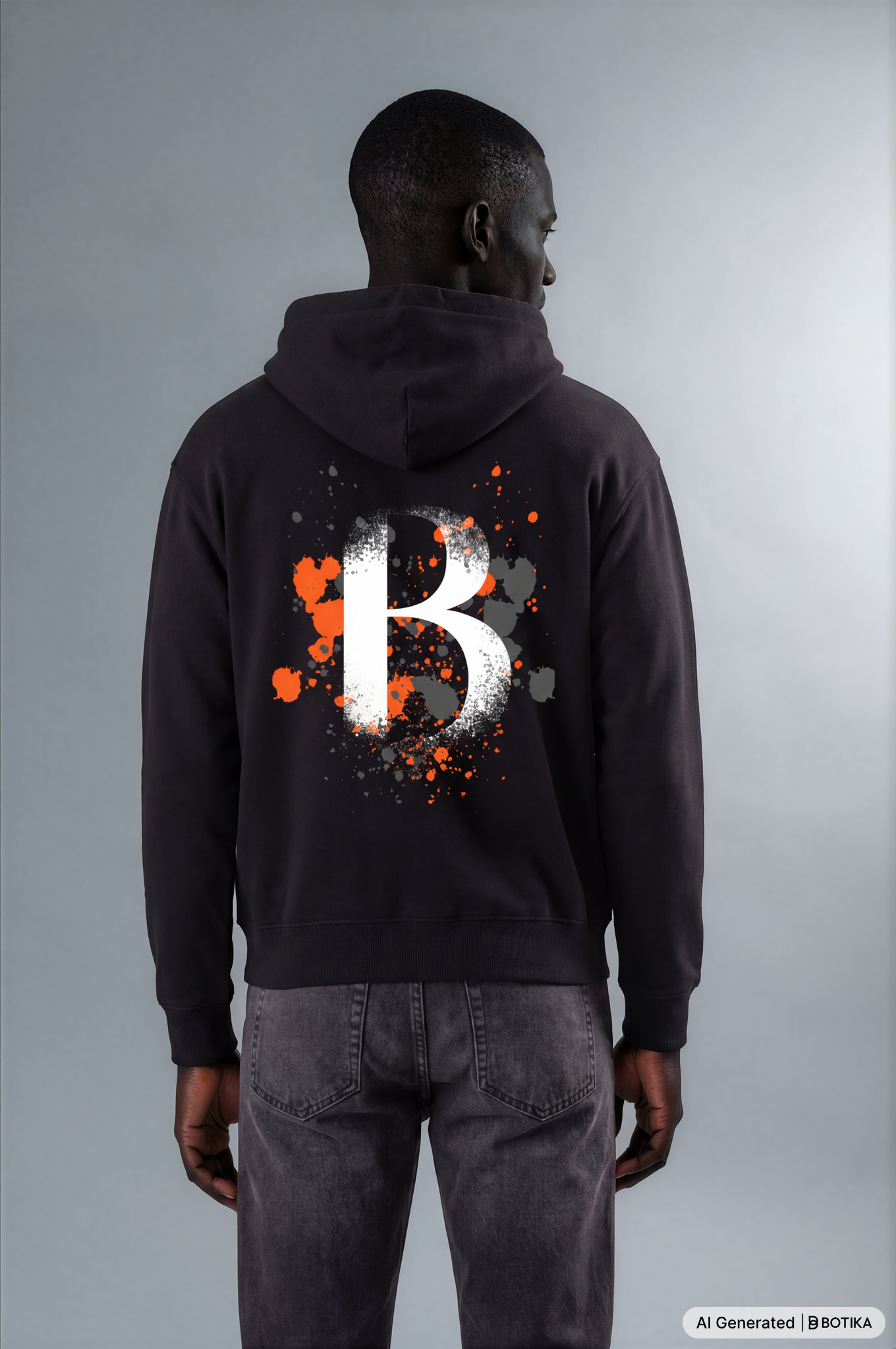 Basan majestic B Hoodie Black red - Basanstreetwear