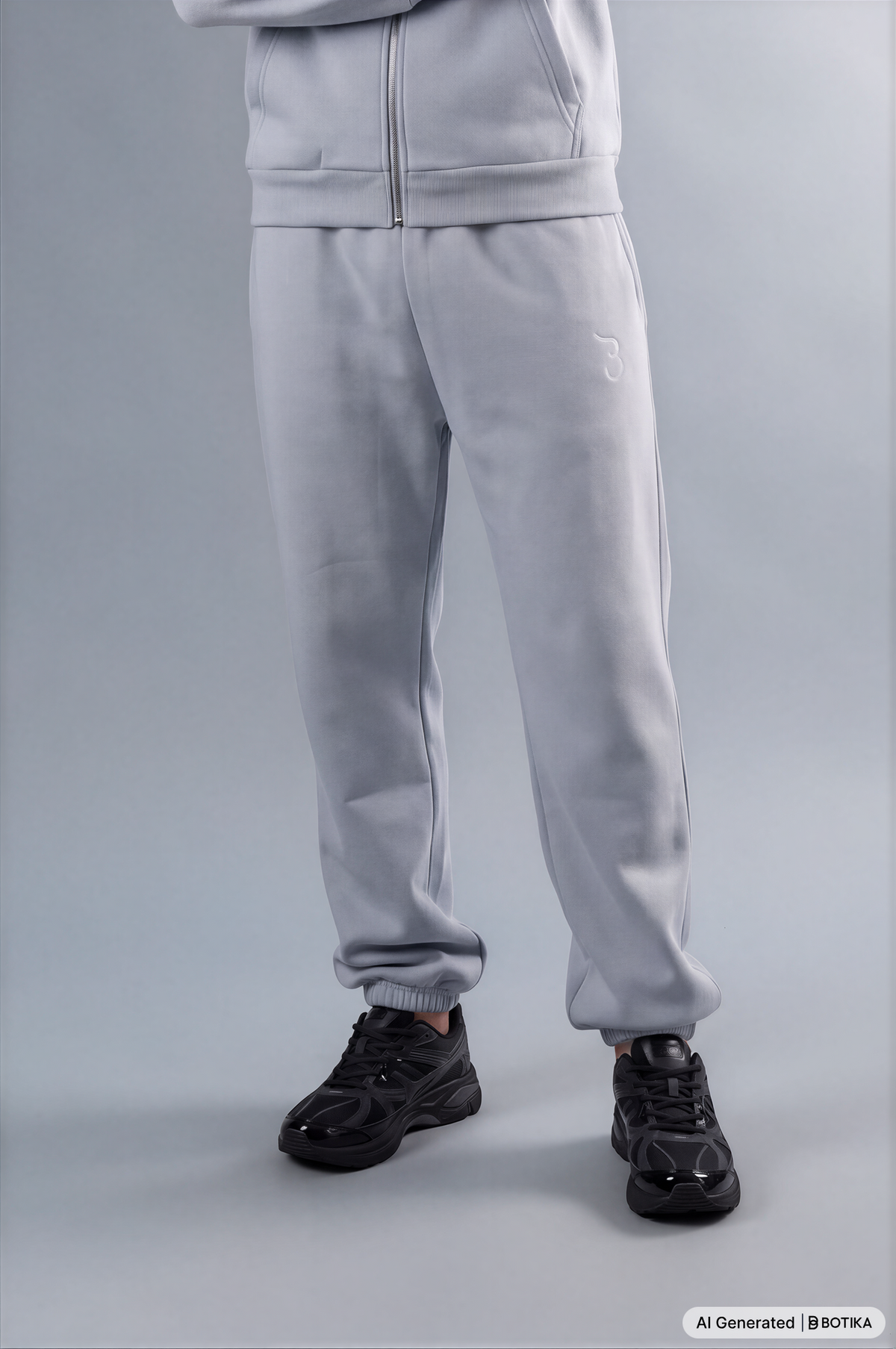 Fluffy sweatpants powder Blue - Basanstreetwear