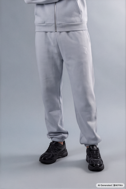 Fluffy sweatpants powder Blue - Basanstreetwear