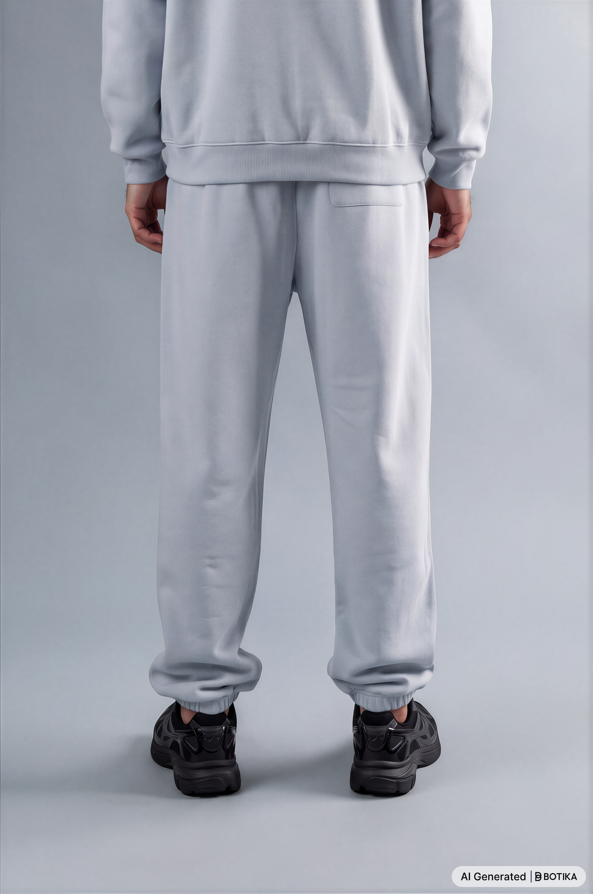 Fluffy sweatpants powder Blue - Basanstreetwear