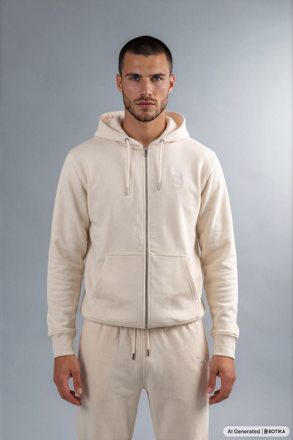 Basan Beige Zipper - Basanstreetwear