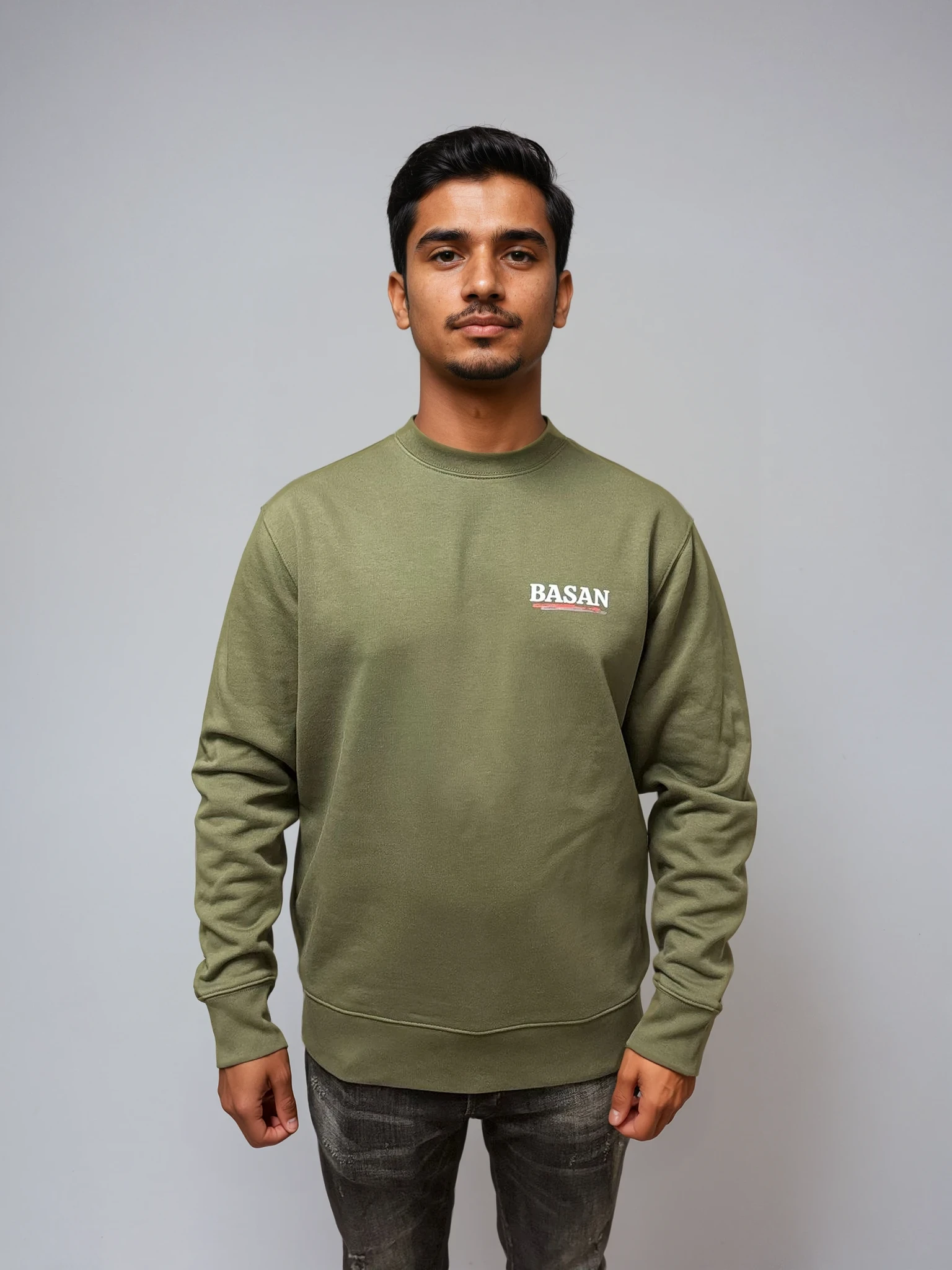 Basan Khaki Sweatshirt - Basanstreetwear