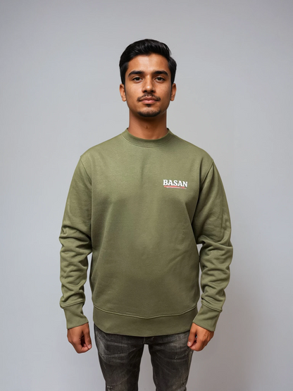 Basan Khaki Sweatshirt - Basanstreetwear