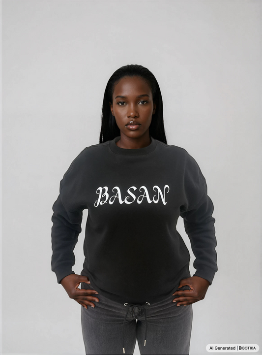 Basan Ladies Oversize Sweatshirt ,,AEOU'' - Basanstreetwear