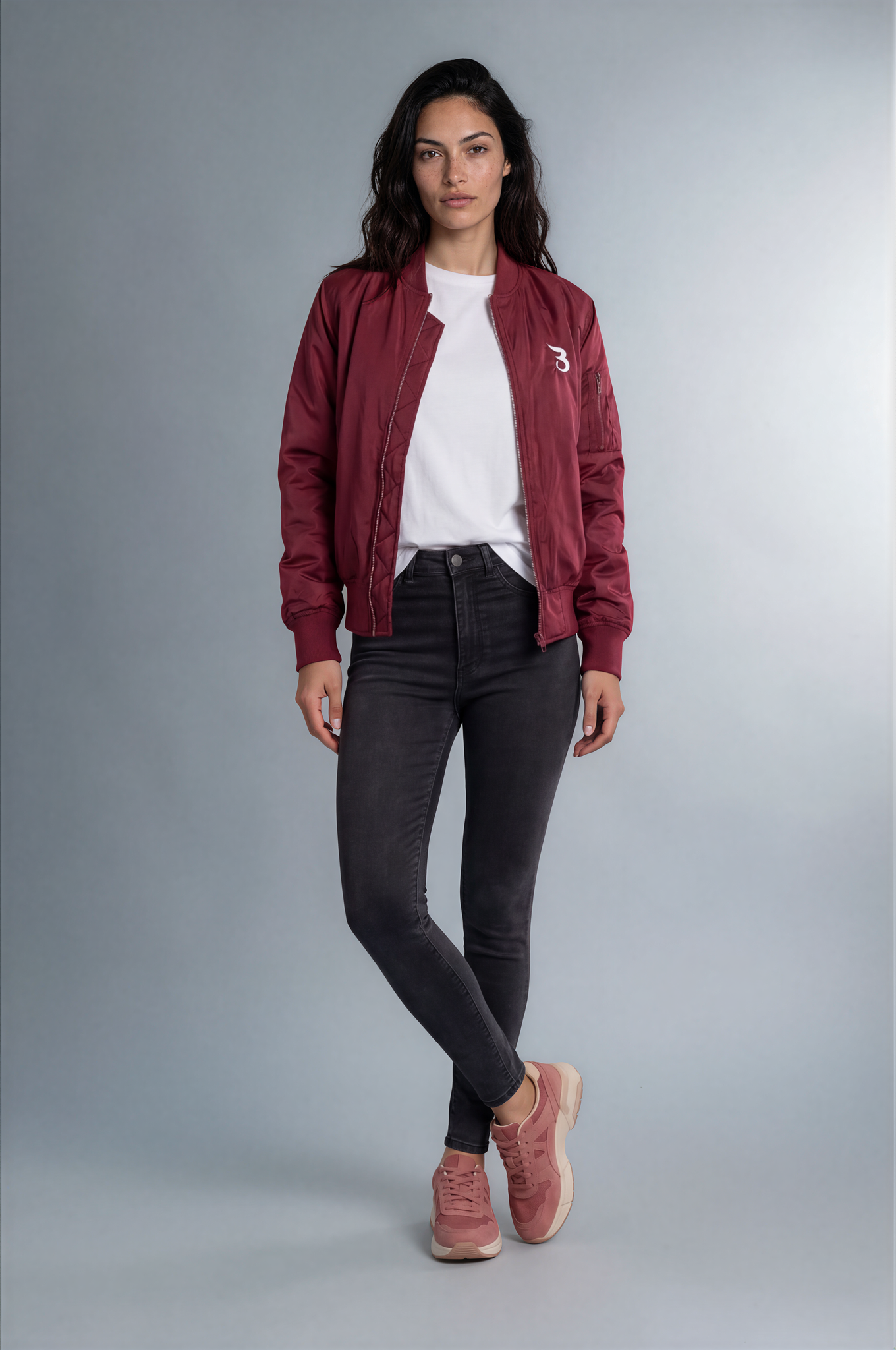 Basan Bomberjacke Burgundy