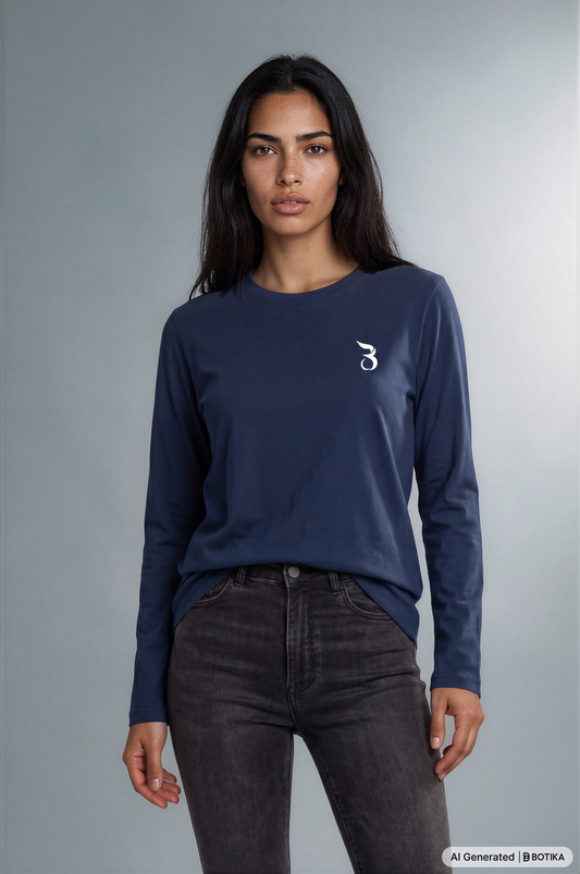 Basan Longsleeve Navy Blue - Basanstreetwear