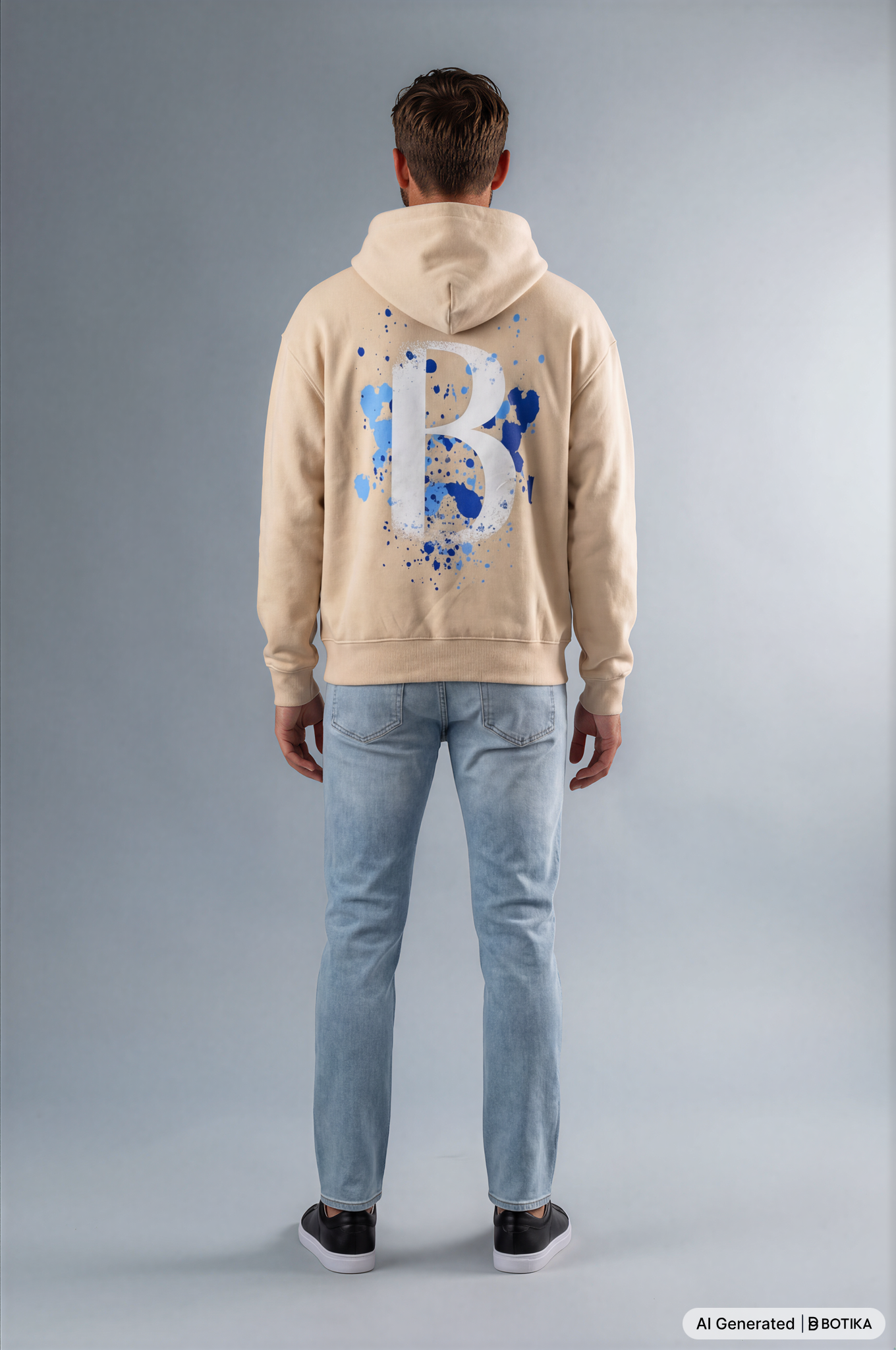 Basan majestic B Hoodie Beige - Basanstreetwear