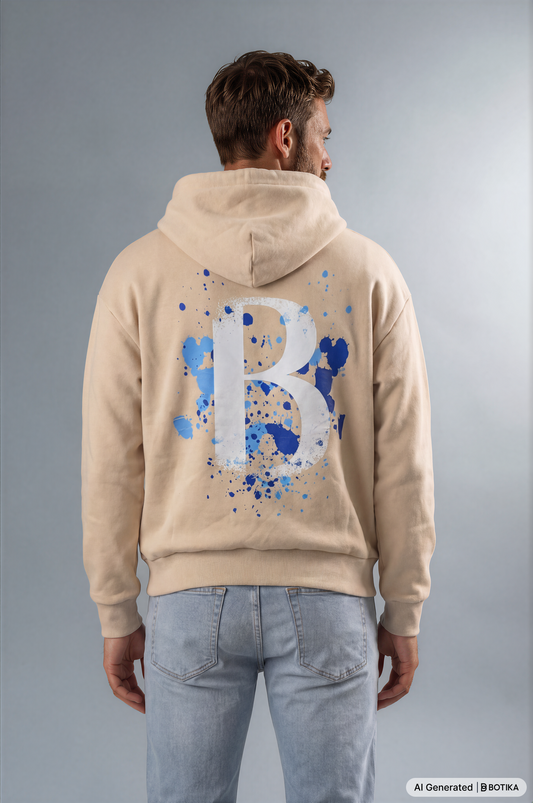 Basan majestic B Hoodie Beige - Basanstreetwear