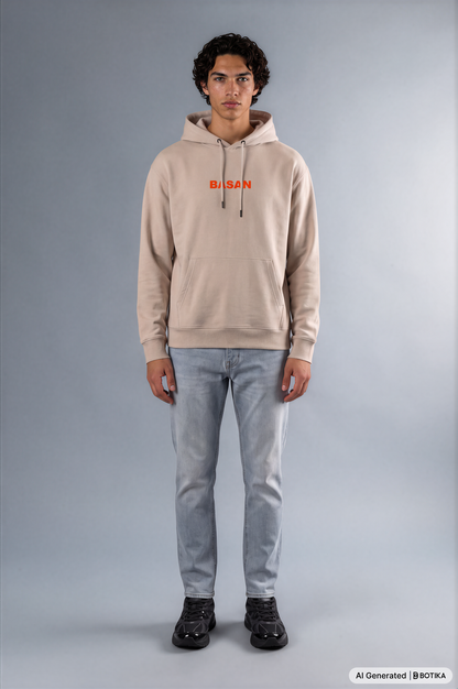 Basan Majestic Red Hoodie (Dessert dust ) - Basanstreetwear