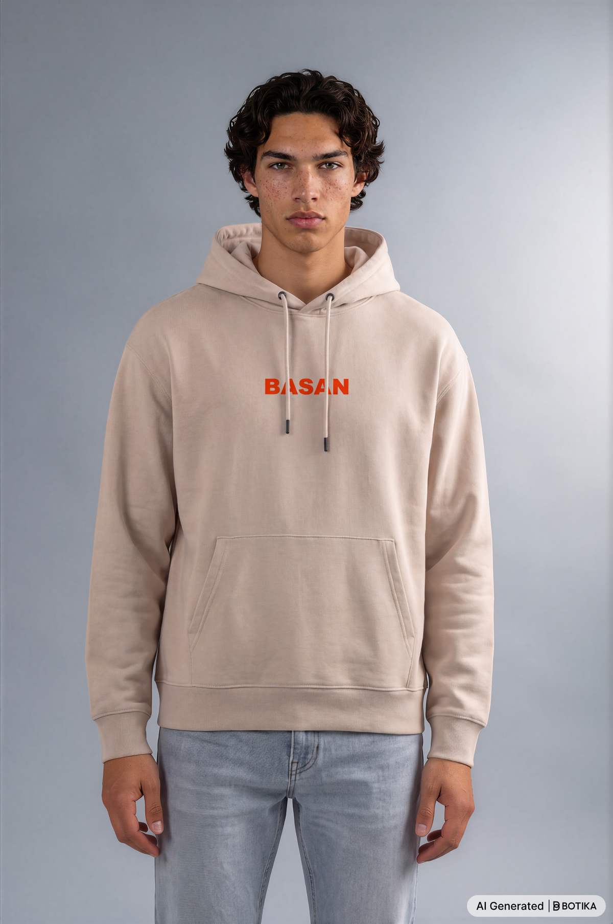 Basan Majestic Red Hoodie (Dessert dust ) - Basanstreetwear