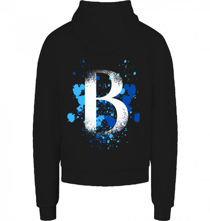 Basan majestic B Hoodie Black Blue - Basanstreetwear